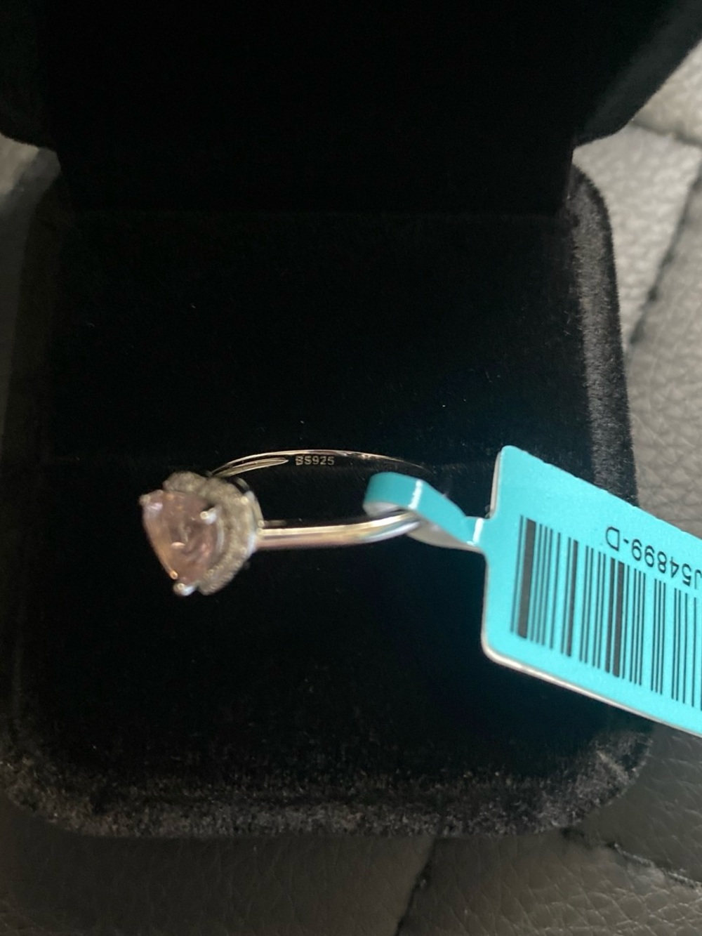Heart Shaped Morganite Ring Size 7 - Picture 5 of 5